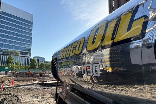 close up view of Broco Energy heating oil truck