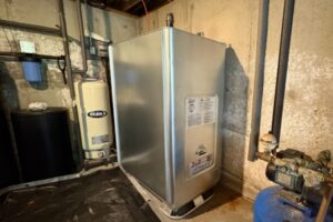 residential heating oil tank installed for residential