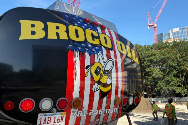 back view of Broco Energy's heating oil tank