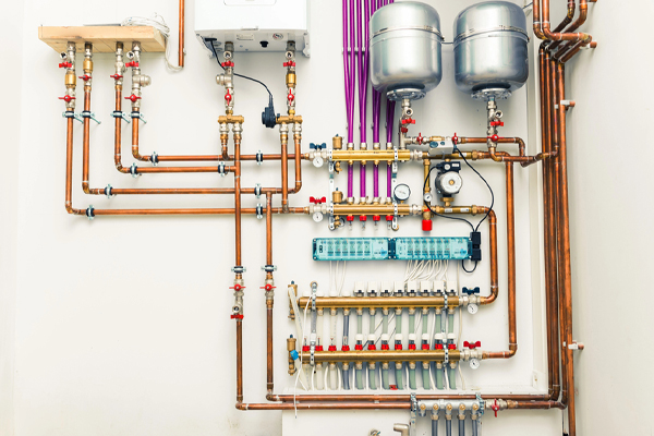 heating installation and boiler room