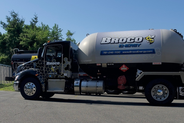 Broco Energy propane delivery truck Broco Energy propane delivery truck