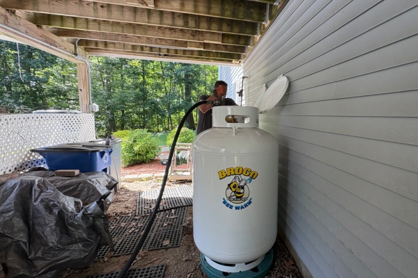 Broco Energy refilling oil tank