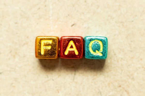FAQ spelled using metallic letter beads depicting questions about Propane Delivery Company