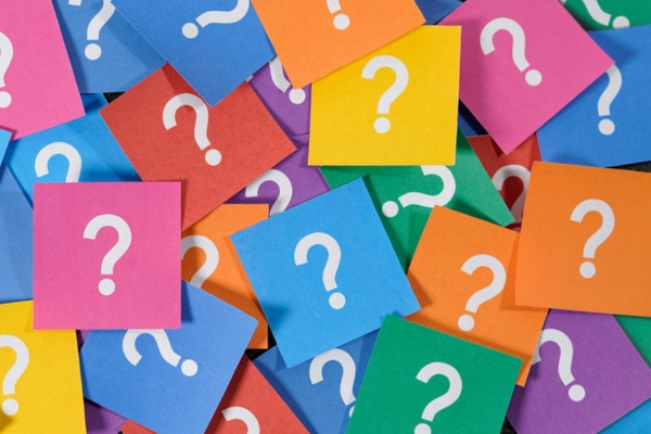 question marks on colored papers depicting Propane Myths FAQs
