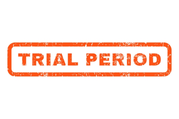 trial period red stamp