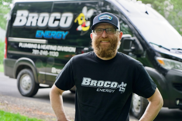Broco Energy service technician and van