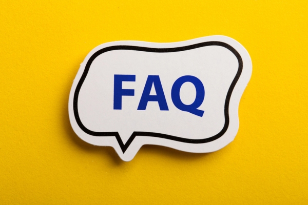 FAQ written inside a speech bubble machine depicting Energy Efficiency Upgrades questions