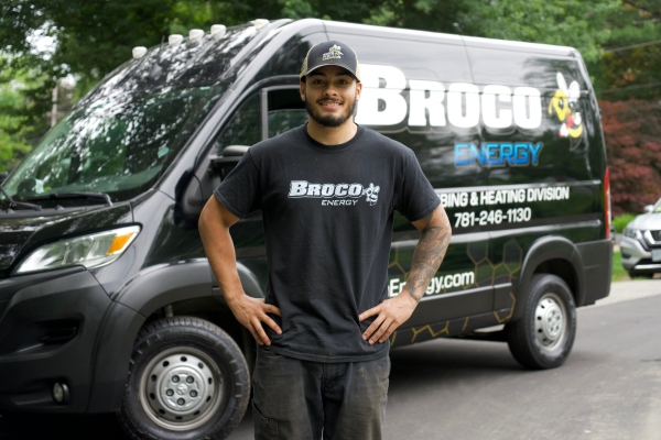 Broco Energy professional technician and service van