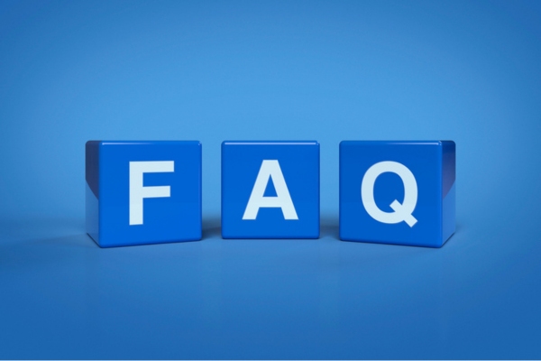 FAQ spelled using blue plastic letter cubes depicting Local Heating Oil Supplier
