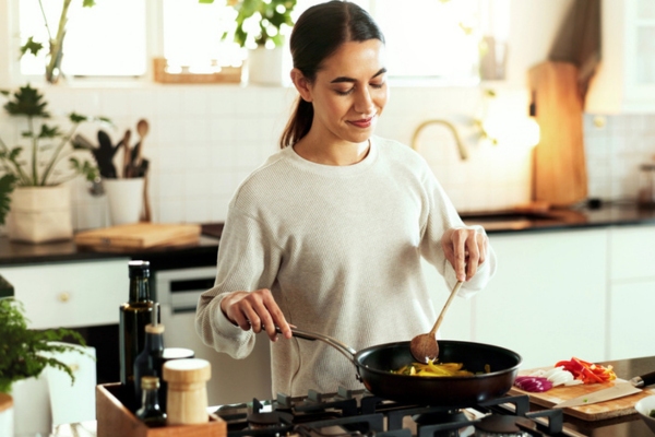 woman cooking in the kitchen