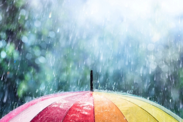 rain and rainbow umbrella